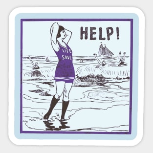 Save Me Lady Sticker